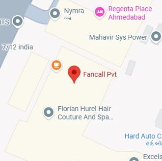 Map showing the Fancall office in Bodakdev, Ahmedabad