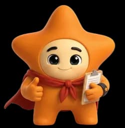 Fancall's star mascot giving a thumbs-up